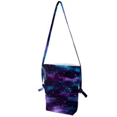 Background Space Planet Explosion Folding Shoulder Bag by Nexatart