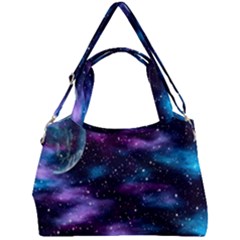 Background Space Planet Explosion Double Compartment Shoulder Bag by Nexatart