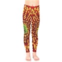 Flower Dahlia Red Petals Color Kids  Legging View1