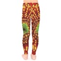 Flower Dahlia Red Petals Color Kids  Legging View2