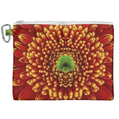 Flower Dahlia Red Petals Color Canvas Cosmetic Bag (xxl) by Nexatart