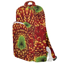 Flower Dahlia Red Petals Color Double Compartment Backpack by Nexatart