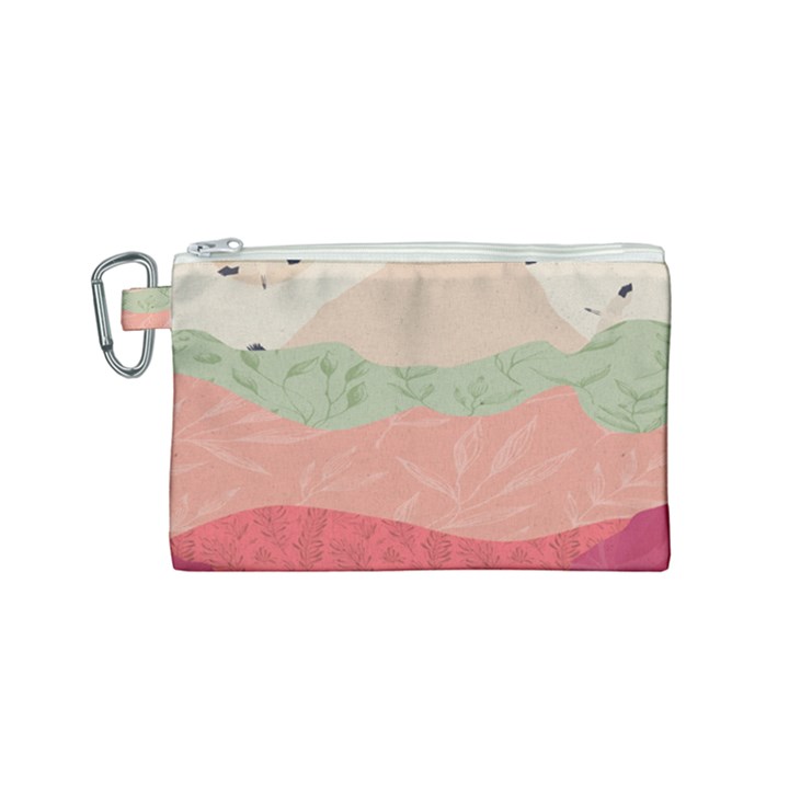 Blush pink landscape Canvas Cosmetic Bag (Small)