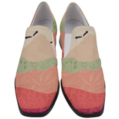 Blush Pink Landscape Slip On Heel Loafers by charliecreates