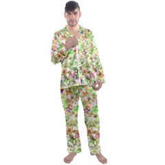 Background Christmas Star Advent Men s Satin Pajamas Long Pants Set