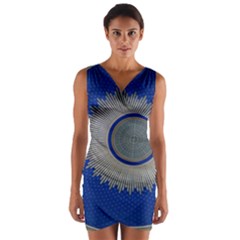 Vienna Central Cemetery Wrap Front Bodycon Dress