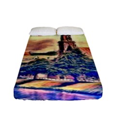 Castle Fortress Landmark Historical Fitted Sheet (full/ Double Size) by Nexatart