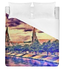 Castle Fortress Landmark Historical Duvet Cover (queen Size)