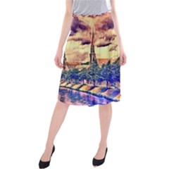 Castle Fortress Landmark Historical Midi Beach Skirt by Nexatart