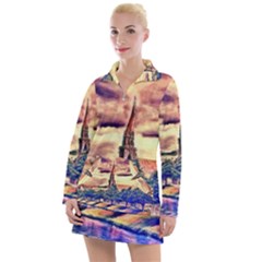 Castle Fortress Landmark Historical Women s Long Sleeve Casual Dress by Nexatart