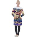 Castle Fortress Landmark Historical Longline Hooded Cardigan View2