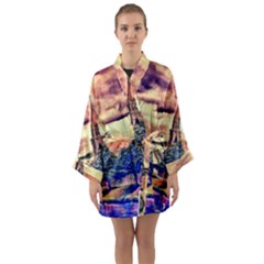 Castle Fortress Landmark Historical Long Sleeve Kimono Robe