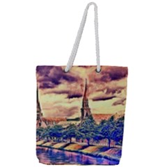 Castle Fortress Landmark Historical Full Print Rope Handle Tote (large) by Nexatart