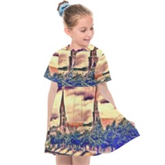 Castle Fortress Landmark Historical Kids  Sailor Dress