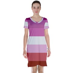 Lesbian Pride Flag Short Sleeve Nightdress