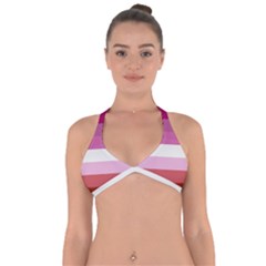 Lesbian Pride Flag Halter Neck Bikini Top