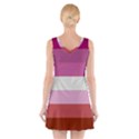 Lesbian Pride Flag V-Neck Sleeveless Dress View2