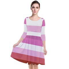 Lesbian Pride Flag Quarter Sleeve Waist Band Dress by lgbtnation