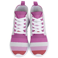 Lesbian Pride Flag Women s Lightweight High Top Sneakers by lgbtnation