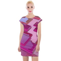 Render 3d Rendering Design Space Cap Sleeve Bodycon Dress by Pakrebo