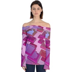 Render 3d Rendering Design Space Off Shoulder Long Sleeve Top by Pakrebo