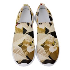 Christmas Poinsettia Decoration Women s Slip On Sneakers by Pakrebo