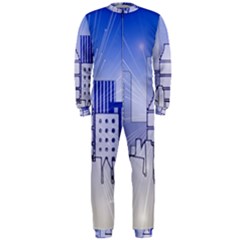 City Architecture Building Skyline Onepiece Jumpsuit (men)  by Pakrebo