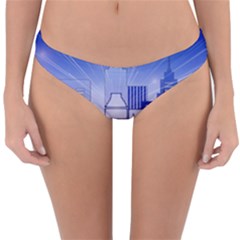 City Architecture Building Skyline Reversible Hipster Bikini Bottoms by Pakrebo