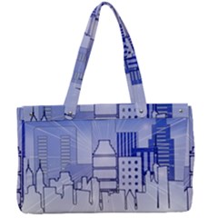 City Architecture Building Skyline Canvas Work Bag by Pakrebo