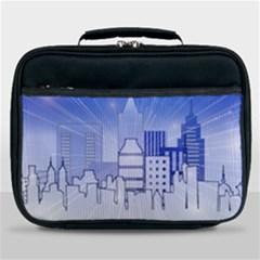 City Architecture Building Skyline Lunch Bag by Pakrebo