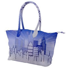 City Architecture Building Skyline Canvas Shoulder Bag by Pakrebo