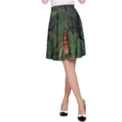 The Night Sadness Surprise A-line Skirt by Pakrebo