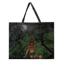 The Night Sadness Surprise Zipper Large Tote Bag by Pakrebo