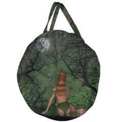 The Night Sadness Surprise Giant Round Zipper Tote by Pakrebo