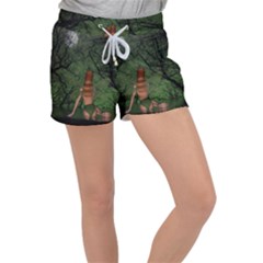 The Night Sadness Surprise Women s Velour Lounge Shorts by Pakrebo