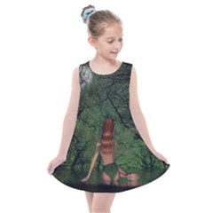 The Night Sadness Surprise Kids  Summer Dress by Pakrebo