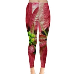 Christmas Poinsettia Deco Jewellery Leggings  by Pakrebo