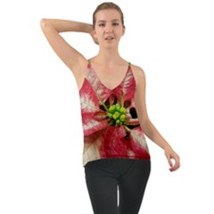 Christmas Poinsettia Deco Jewellery Chiffon Cami by Pakrebo