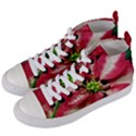 Christmas Poinsettia Deco Jewellery Women s Mid-Top Canvas Sneakers View2