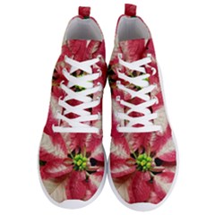 Christmas Poinsettia Deco Jewellery Men s Lightweight High Top Sneakers by Pakrebo