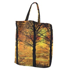 Nature Sunset Landscape Sun Giant Grocery Tote by Pakrebo