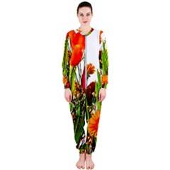 Tulip Gerbera Composites Broom Onepiece Jumpsuit (ladies)  by Pakrebo