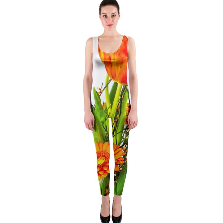 Tulip Gerbera Composites Broom One Piece Catsuit