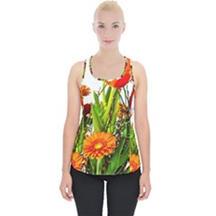 Tulip Gerbera Composites Broom Piece Up Tank Top by Pakrebo