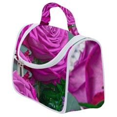 Rose Pink Purple Flower Bouquet Satchel Handbag by Pakrebo