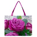 Rose Pink Purple Flower Bouquet Zipper Medium Tote Bag View1