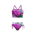 Rose Pink Purple Flower Bouquet Girls  Tankini Swimsuit View1