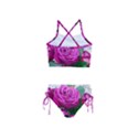 Rose Pink Purple Flower Bouquet Girls  Tankini Swimsuit View2