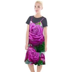 Rose Pink Purple Flower Bouquet Camis Fishtail Dress by Pakrebo