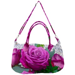 Rose Pink Purple Flower Bouquet Removal Strap Handbag by Pakrebo